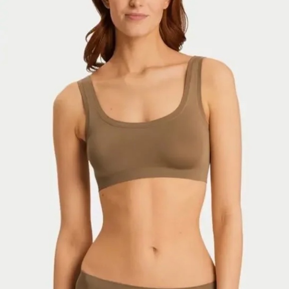 HANRO Touch Feeling Crop Top  Brown Size L NWT - Picture 3 of 3